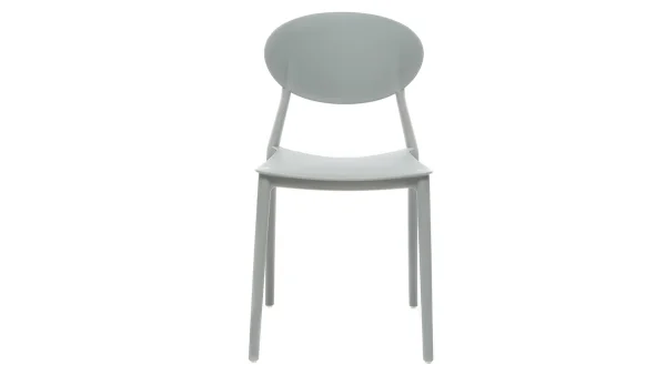 Chaises Design Empilables Grises (lot De 2) ANNA 3