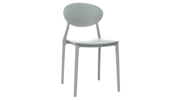 Chaises Design Empilables Grises (lot De 2) ANNA 4