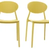 Chaises Design Empilables Jaunes (lot De 2) ANNA 29