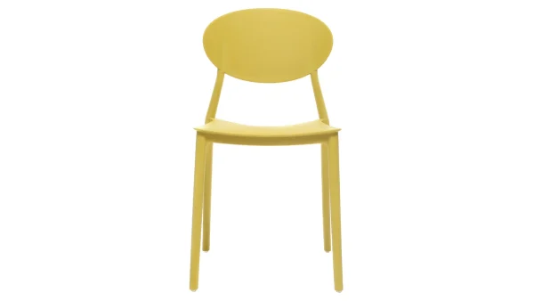 Chaises Design Empilables Jaunes (lot De 2) ANNA 3