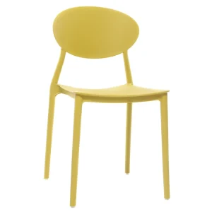 Chaises Design Empilables Jaunes (lot De 2) ANNA 14