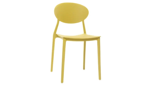 Chaises Design Empilables Jaunes (lot De 2) ANNA 4