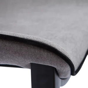 Chaises Design En Tissu Effet Velours Gris Et Métal Noir (lot De 2) BLAZE 21