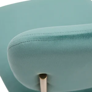 en ligne officielle Chaises Design En Tissu Velours Gaufré Vert Céladon Et Métal Doré (lot De 2) LEPIDUS 21