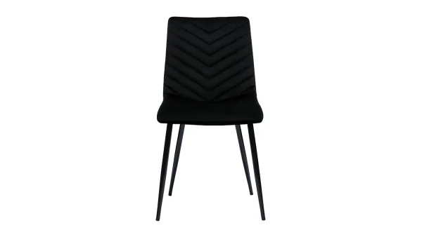 De super promotions disponibles Chaises Design En Tissu Velours Noir Et Métal Noir (lot De 2) PUMPKIN 3