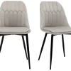 Chaises Design En Tissu Velours Taupe Et Métal Noir (lot De 2) FUSE 23