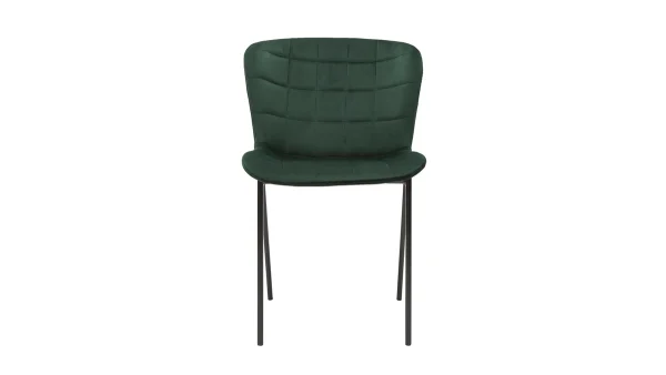 Chaises Design En Tissu Velours Vert Foncé Et Métal Noir (lot De 2) SAIGA boutique en ligne 3