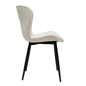 dernière tendance Chaises Design En Tisu Velours Côtelé Beige Et Métal Noir (lot De 2) ADDICT 16