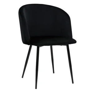 Chaises Design En Velours Noir (lot De 2) VANITY 17