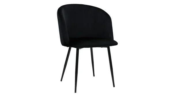 Chaises Design En Velours Noir (lot De 2) VANITY 4