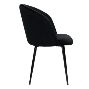 Chaises Design En Velours Noir (lot De 2) VANITY 19