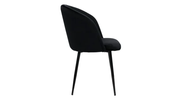 Chaises Design En Velours Noir (lot De 2) VANITY vente chaude 5