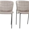 Chaises Design En Velours Taupe Et Métal Noir (lot De 2) SAIGA magasin 28