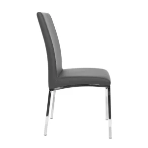 Chaises Design Gris Et Métal Acier Chromé (lot De 2) SIMEA 15