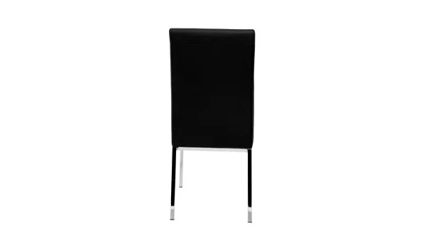 Chaises Design Noires Et Métal Acier Chromé (lot De 2) SIMEA 6