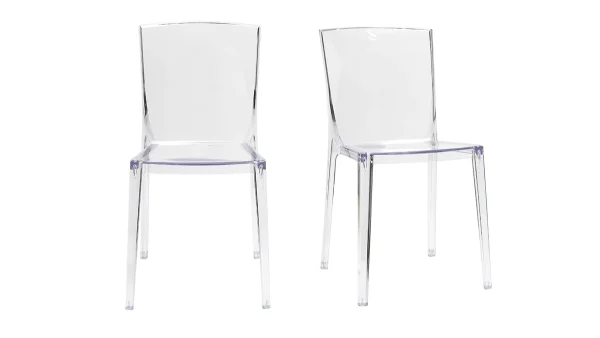 Chaises Design Transparentes Empilables (lot De 2) ISLAND 1