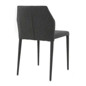 Les achats en ligne Chaises Empilables Design En Tissu Gris Foncé (lot De 2) KARLA 17