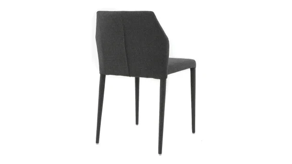 Les achats en ligne Chaises Empilables Design En Tissu Gris Foncé (lot De 2) KARLA 5