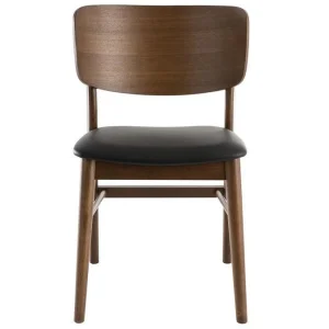 Chaises En Bois Foncé Noyer Et Assises Noires (lot De 2) SHELDON 12