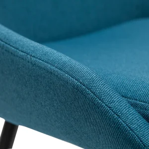 soldes Chaises En Tissu Bleu Canard Et Métal Noir (lot De 2) HOLO 19