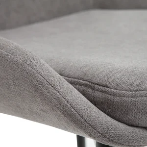 Chaises En Tissu Effet Velours Gris Et Métal Noir (lot De 2) HOLO 19