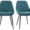 vente luxe pas cher Chaises En Tissu Velours Bleu Pétrole Et Métal Noir (lot De 2) HOLO – Miliboo & Stéphane Plaza 26