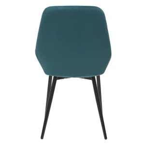 Chaises En Tissu Velours Bleu Pétrole Et Métal Noir (lot De 2) HOLO – Miliboo & Stéphane Plaza 18