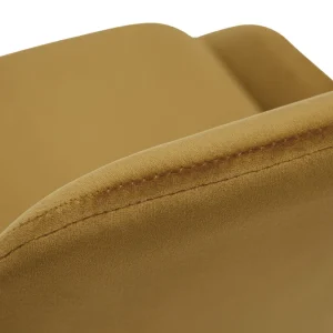 marque pas cher Chaises En Tissu Velours Bronze Et Métal Noir (lot De 2) HOLO 20