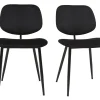 Chaises Noires En Tissu Velours Et Métal (lot De 2) TOBIAS achetez 40