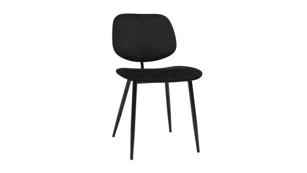 Chaises Noires En Tissu Velours Et Métal (lot De 2) TOBIAS achetez 4