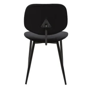 Chaises Noires En Tissu Velours Et Métal (lot De 2) TOBIAS achetez 19