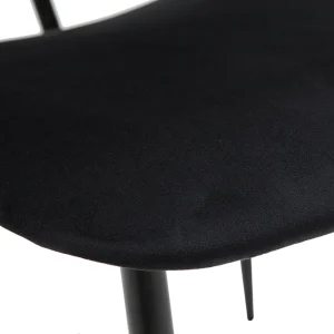 Chaises Noires En Tissu Velours Et Métal (lot De 2) TOBIAS achetez 21