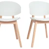 Chaises Scandinaves Blanc Et Bois Clair (lot De 2) BLOEM – Miliboo & Stéphane Plaza en promotion 28