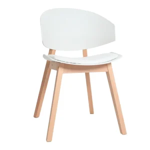 marque pas cher en ligne Chaises Scandinaves Blanc Et Bois Clair (lot De 2) BLOEM – Miliboo & Stéphane Plaza 16