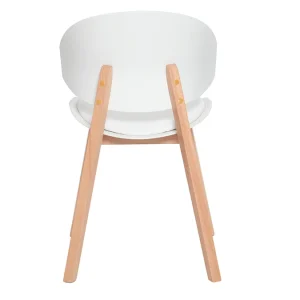 marque pas cher en ligne Chaises Scandinaves Blanc Et Bois Clair (lot De 2) BLOEM – Miliboo & Stéphane Plaza 20