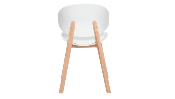 marque pas cher en ligne Chaises Scandinaves Blanc Et Bois Clair (lot De 2) BLOEM – Miliboo & Stéphane Plaza 6