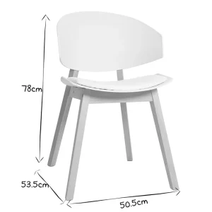 marque pas cher en ligne Chaises Scandinaves Blanc Et Bois Clair (lot De 2) BLOEM – Miliboo & Stéphane Plaza 28