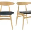 Chaises Scandinaves Bois Clair Et Noir (lot De 2) WALFORD 26