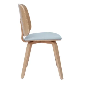 Chaises Scandinaves Bois Clair Et Tissu Gris Clair (lot De 2) BECK 16