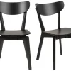 marque pas cher en ligne Chaises Scandinaves Bois Noir (lot De 2) BAKI 26