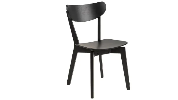 marque pas cher en ligne Chaises Scandinaves Bois Noir (lot De 2) BAKI 4