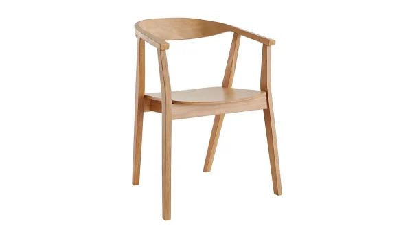 mode pas chere Chaises Scandinaves En Bois Clair Massif (lot De 2) BAHIA 4