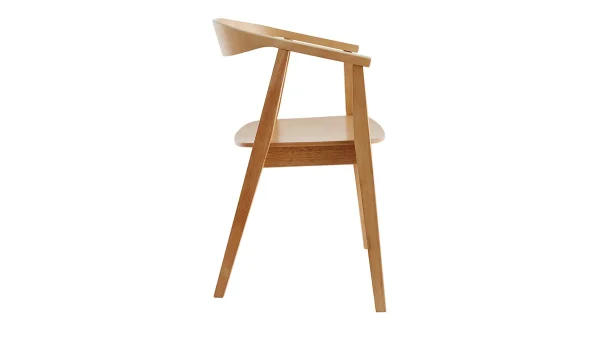 mode pas chere Chaises Scandinaves En Bois Clair Massif (lot De 2) BAHIA 5