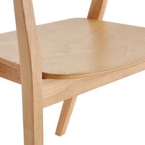 Chaises Scandinaves En Bois Clair Massif (lot De 2) BAHIA 24