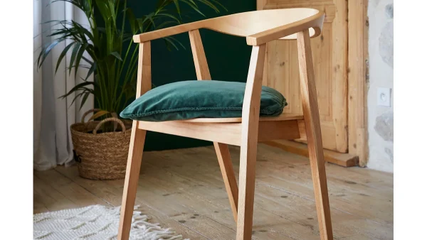 mode pas chere Chaises Scandinaves En Bois Clair Massif (lot De 2) BAHIA 12