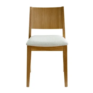 Chaises Scandinaves En Tissu Effet Laine Bouclée écru Et Bois Clair Chêne (lot De 2) MELVIL 12