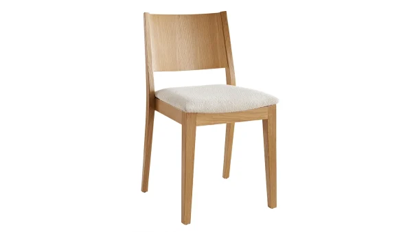 Chaises Scandinaves En Tissu Effet Laine Bouclée écru Et Bois Clair Chêne (lot De 2) MELVIL meilleur cadeau 4