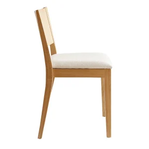 Chaises Scandinaves En Tissu Effet Laine Bouclée écru Et Bois Clair Chêne (lot De 2) MELVIL meilleur cadeau 16