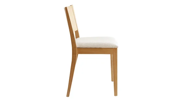 Chaises Scandinaves En Tissu Effet Laine Bouclée écru Et Bois Clair Chêne (lot De 2) MELVIL meilleur cadeau 5