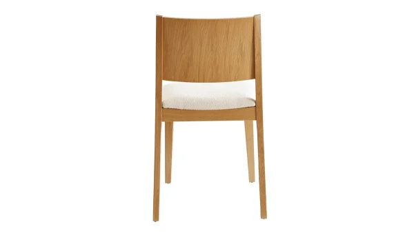 Chaises Scandinaves En Tissu Effet Laine Bouclée écru Et Bois Clair Chêne (lot De 2) MELVIL meilleur cadeau 6